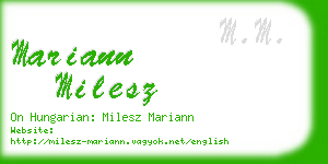 mariann milesz business card